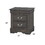 Dark Grey 2-Drawer Nightstand B062P209407