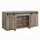 Grey Washed TV Stand with 2 Sliding Barn Doors B062P209411