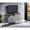 Grey Oak and Black 4-Door TV Stand B062P209415