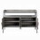 Grey Oak and Black 4-Door TV Stand B062P209415