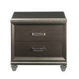 Dark Champagne 2-Drawer Nightstand B062P215410