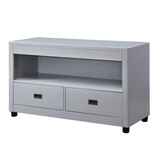 Dove Grey 2-Drawer Sofa Table B062P215416