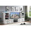 White 2-Door 2-Shelf TV Stand with Container Lock B062P215422