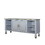 Pearl Grey 2-Door TV Stand with 2-Shelf B062P215424