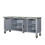 Pearl Grey 2-Door TV Stand with 2-Shelf B062P215424