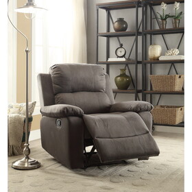 Charcoal Polished Recliner with Pillow Top Arm