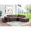 Brown Storage Ottoman B062P215456