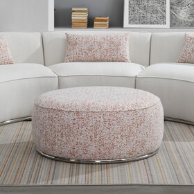 Pink Ottoman with Metal Frame B062P215459