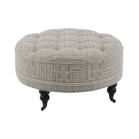 Grey Ottoman with Casters B062P215460