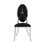 Black Side Chair with Oval Back (Set of 2) B062P215493