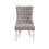 Grey and Antique White Side Chair with Tufted Back (Set of 2) B062P215495