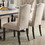 Beige and Weathered Espresso Tufted Side Chair (Set of 2) B062P215496