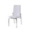 White and Chrome Padded Side Chair (Set of 2) B062P215503