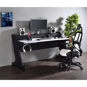 Black and White 2-Drawer Gaming Desk B062P215511