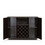 Espresso 2-Door Wine Cabinet with Stemware Rack B062P215513