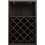 Espresso 2-Door Wine Cabinet with Stemware Rack B062P215513