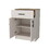 Ivory and Natural Oak 2-Door Kitchen Pantry with 1 Drawer B062P227649