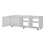 White TV Stand with a Door and Open Storage B062P290261