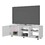 White TV Stand with a Door and Open Storage B062P290261
