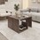 B062P290280 White+Walnut+Particle Board+White+Primary Living Space+Freestanding