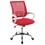 Anaheim Red Upholstered Adjustable Home Office Desk Chair B062P299805