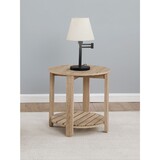 Altos Natural 1-shelf Round Engineered Wood Side End Table B062P299831