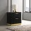 Sophia Black 2-drawer Nightstand B062P299897