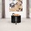 Harrison Black Round Solid Wood End Table B062P299901