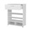 White Shoe Rack with 1-Drawer B062P303911