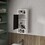 White Medicine Cabinet with Mirrored Door and Open Storage B062P323180