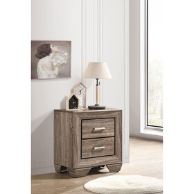 Tomasina Washed Taupe 2-Drawer Rectangular Nightstand B062P331053