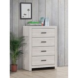 Geary Coastal White Rectangular 4-Drawer Chest B062P331059