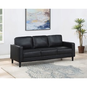 Farallone Black Track Arm Sofa B062P354049
