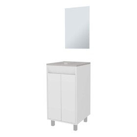 White Bathroom Cabinet with 2 Doors