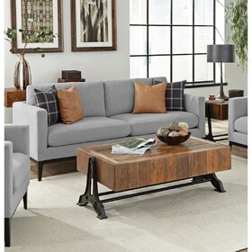 Montauk Light Grey Cushion Back Sofa with Pillows B062P357801