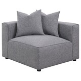 Amherst Grey Corner Chair with Accent Pillow B062P358231