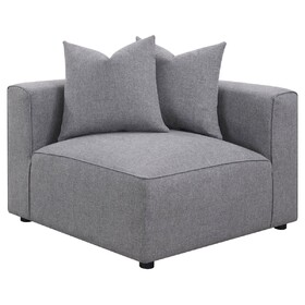 Amherst Grey Corner Chair with Accent Pillow B062P358231