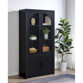 Shayne Black 4-door Display Cabinet