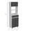 Pembrooke 2-Shelf 1-Drawer Microwave Pantry Cabinet Smokey Oak and White B062S00014