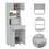 Pembrooke 2-Shelf 1-Drawer Microwave Pantry Cabinet White B062S00015