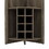 Morgana 8-Bottle 5-Shelf Corner Bar Cabinet Dark Brown B062S00019