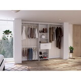 Calveston 1-Drawer 4-Shelf Closet System White B062S00035