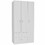Rowaton 2-Drawer 3-Door Armoire White B062S00043