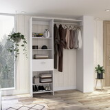 Lenox 1-Drawer 4-Shelf Closet System White B062S00058