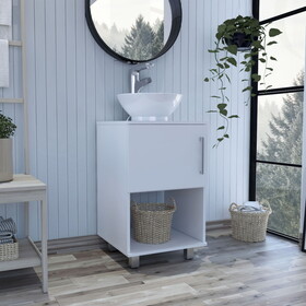 Saybrooke 1-Shelf Single Bathroom Vanity White B062S00078