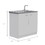 Brookeline Rectangle 2-Door Utility Sink and Cabinet White B062S00093