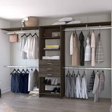 Brentwood 3-Drawer 4-Shelf Closet System Dark Walnut B062S00102