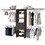 Brentwood 3-Drawer 4-Shelf Closet System Dark Walnut B062S00102