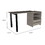 Kirsage 2-Drawer 2-Shelf Writing Desk Light Gray B062S00106