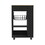 Prospect 5-Shelf 1-Drawer Kitchen Cart Black Wengue and Light Oak B062S00124
